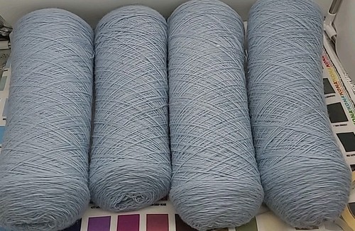 5 lb 7.5 oz #1 Wool Yarn Weaving Knitting Art 1600 ypp Blue