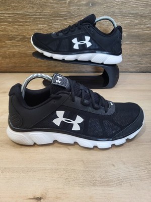 Under Armour Micro G Assert 7 black white Mesh UK 7 Running Gym Stunning