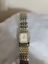 Citizen EJ5854-56A Women Quartz Two-Tone White Dial Rectangular Stainless Watch