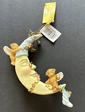Cherished Teddies 2005 ANGEL BEARS ON MOON Hanging Ornament 4002835 NIB
