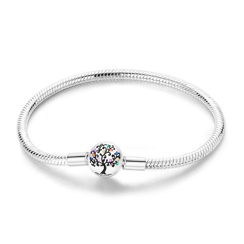 MULA Fine 925 Silber CZ Liebe Blumen Verschluss Charm Armband für Frauen Schmuck - Picture 55 of 98