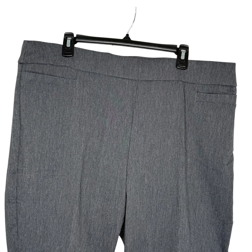 Briggs New York Women’s Work Pants 20W Gray Pull-On Stretch Trousers Career - Image 3 of 4