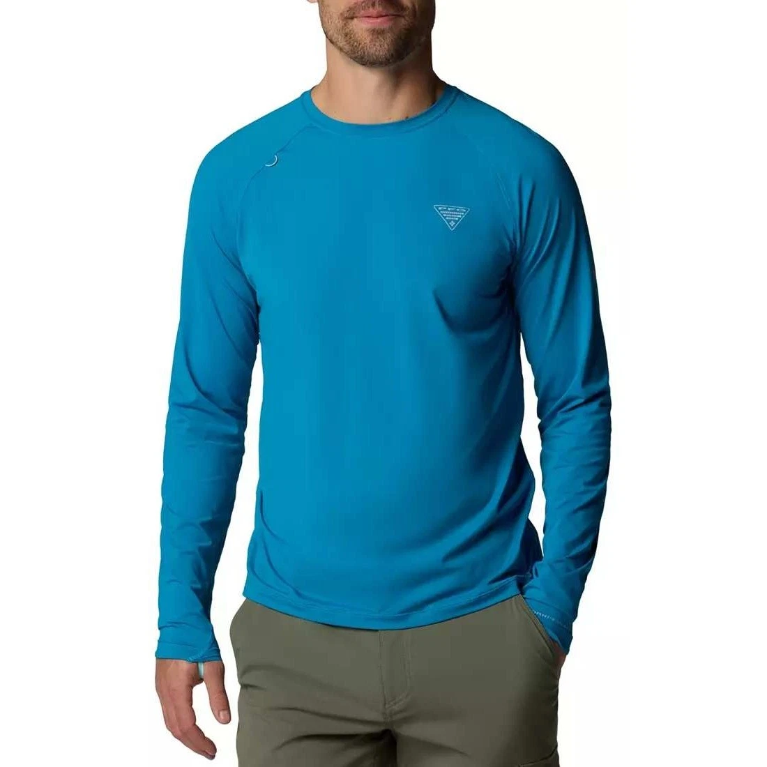 Columbia PFG Wild Cast Sun Shirt Mens XXL Blue Omni-Shade UPF Long Sleeve FO2875