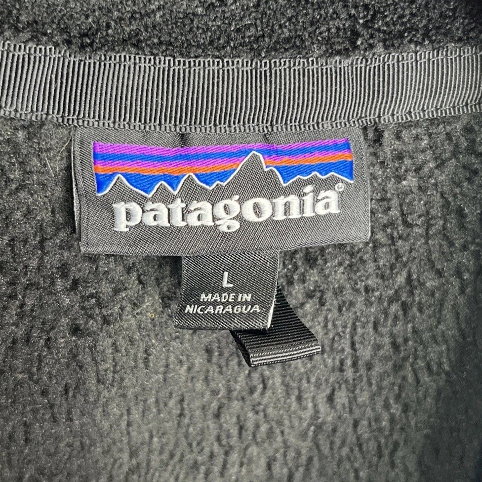 Patagonia Womens L Jacket Black Synchilla Snap T Fleece Pullover Kangaroo Pocket thumbnail 12