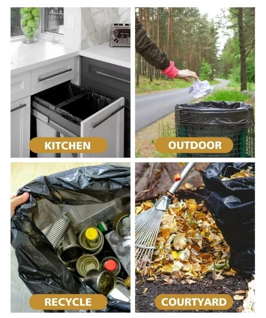 Plastics Black Trash Garbage Bag 55 Gallon 3 Mil  (50 Bag) - Image 4 of 4