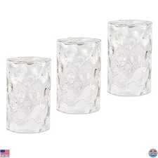 Clear Hammered Glass Lamp Shade Replacement with 1-5/8-Inch Fitter Opening,