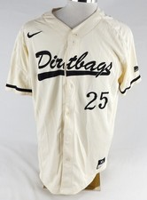 2018 Long Beach State Dirtbags #25 Game Used Cream Jersey Baseball XL 825