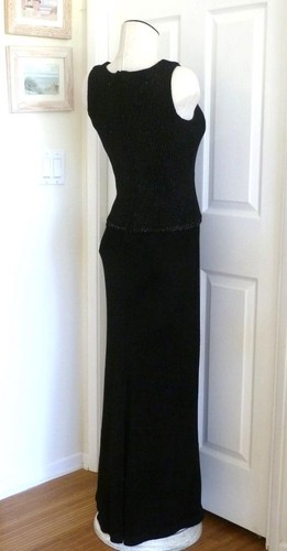 Jessica/Scott McClintock 80s Classy Formal Knit Maxi w/Sparkle Shell 8 S M? EUC - Picture 17 of 21