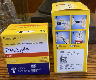 #ad #ad Freestyle Lite Test Strips 100ct Exp 9 30 2026 28G Lancets 100ct 11 30 27 $44.99