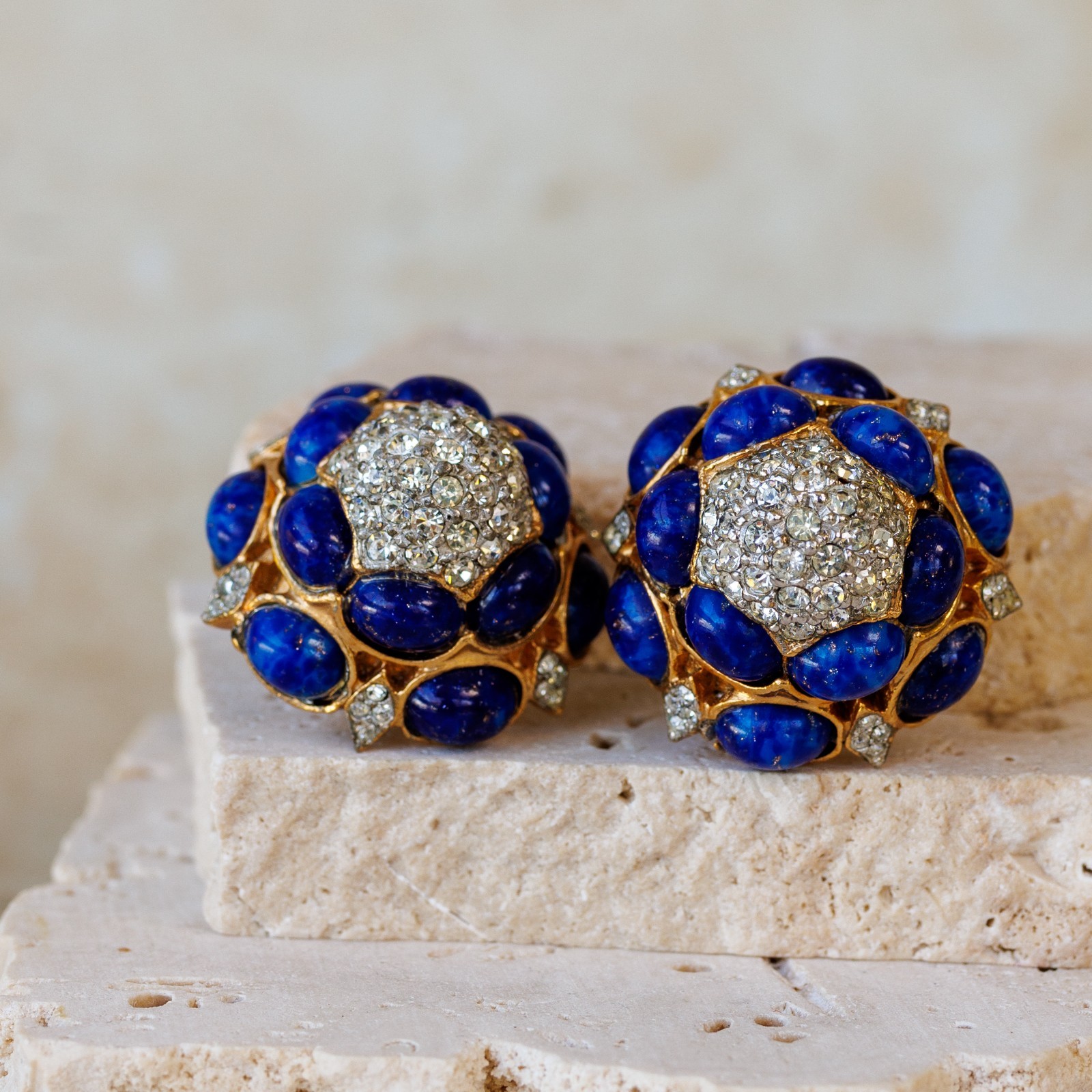 K.J.L. KENNETH J. LANE 1960s Lapis Lazuli Diamant… - image 5