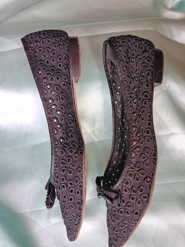 15) Unützer Damen Ballerina schwarze Spitze 38 1/2 - Bild 4 von 6