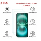 2 Pack Tempered Glass Screen Protector For iPhone 15 Plus /15 Pro/15 Pro Max/15