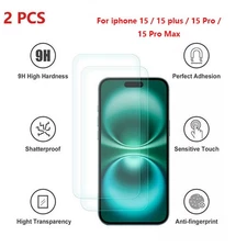 2Pack Tempered Glass Screen Protector For iPhone 15 Pro / 15 Pro Max / 15 Plus