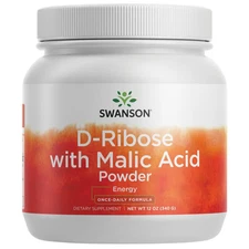 Swanson D-Ribose with Malic Acid Complex Powder Supplement, 12 oz