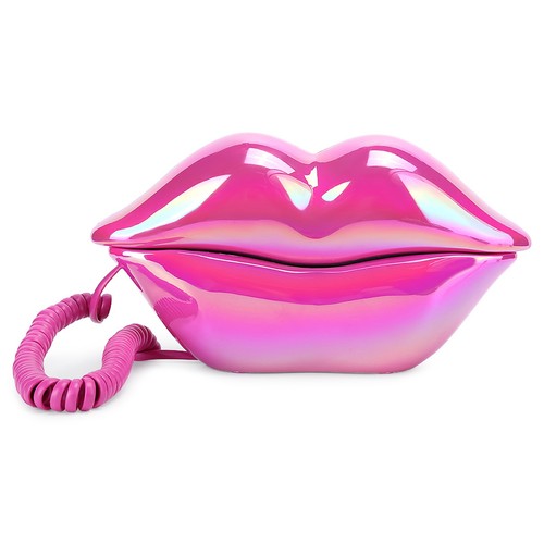 Czerwona galwanizacja Modny telefon wargowy Flokowanie Retro Sexy Telefon domowy D CB - Zdjęcie 2 z 22