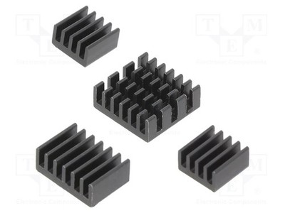 4Stk. Raspberry Pi 4 B schwarz Aluminium Kühlkörper