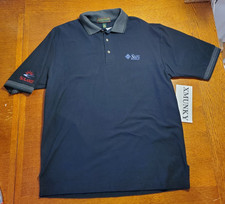 Vintage Late 90s Sun Microsystems USA 100% Cotton Black W/Designs Sport Shirt XL