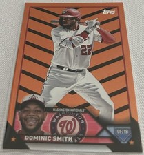2023 Topps Update Baseball Dominic Smith Washington Nationals Orange & Black