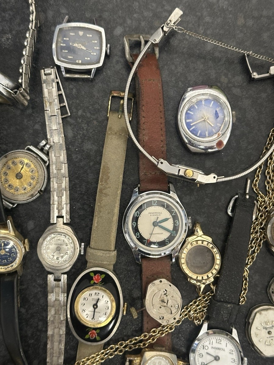 Ladies Vintage Watch Spares Repairs Some Working - Selling As Spares View 3