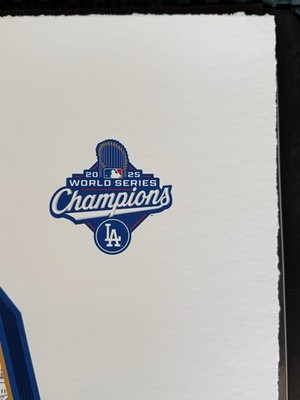 MISTER CARTOON LOS ANGELES DODGERS SIGNED PRINT #13/200 2025 WS
