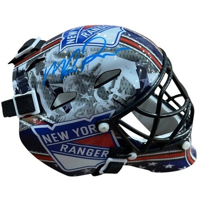 Mike Richter Autographed New York Rangers Mini Goalie Mask - Beckett