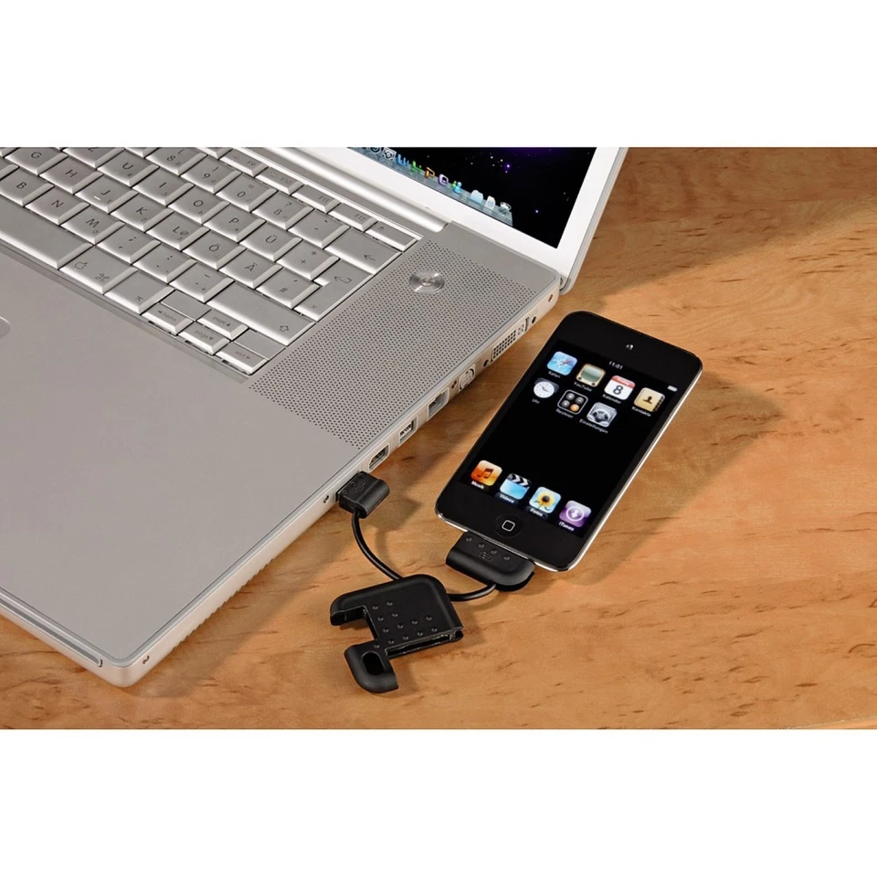 Hama USB Caricabatterie Cavo Dati Ciondolo per Apple IPAD 3 3G 2 2G 1 1G IPHONE - Immagine 3 di 4