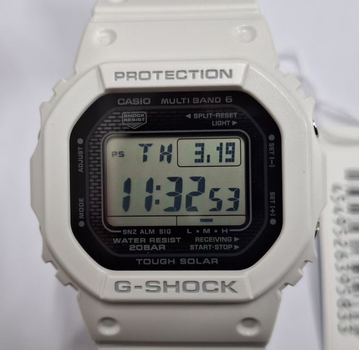 CASIO G-SHOCK GW-5000HS-7 GW5000 SOLAR MULTIBAND 6 WHITE DIGITAL