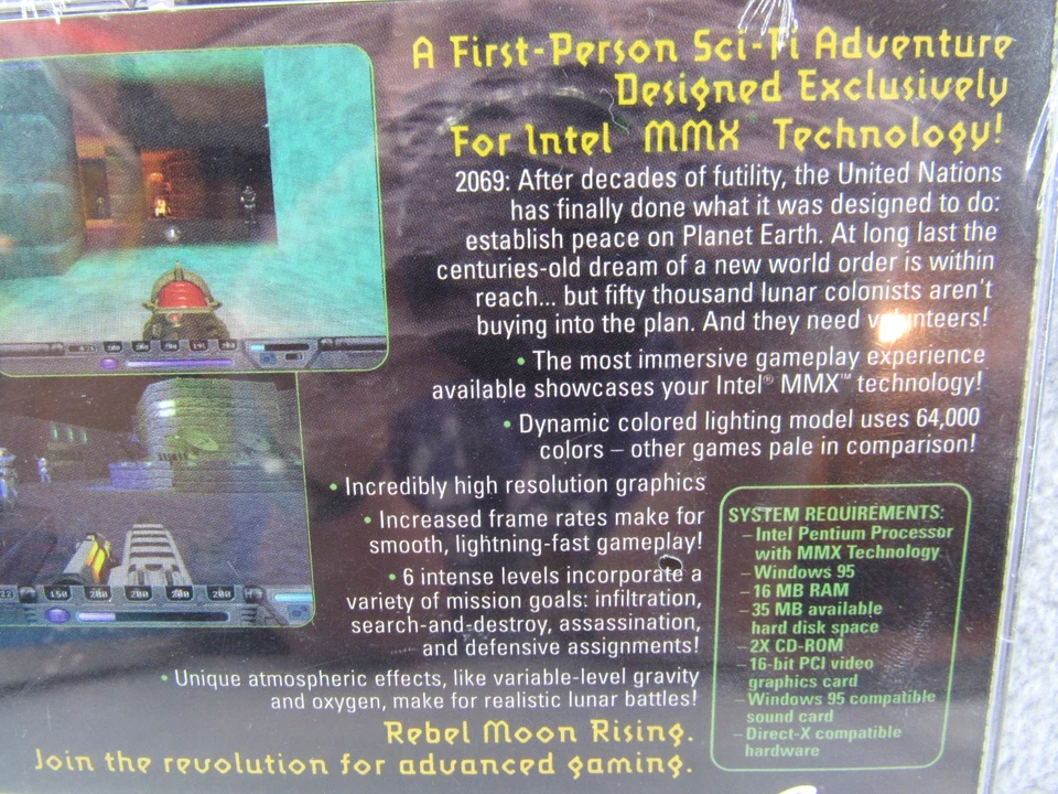 Rebel Moon Rising Shareware PC CD-ROM ~ 1st Person Sci-Fi Shooter Game 1997 NEW! - Image 4 of 4