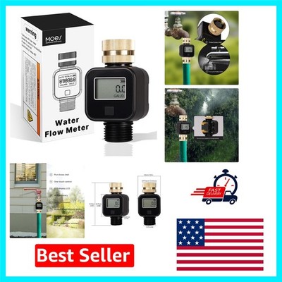 Accurate Water Flow Meter with Easy-Read LCD   Ideal for Sprinklers & More