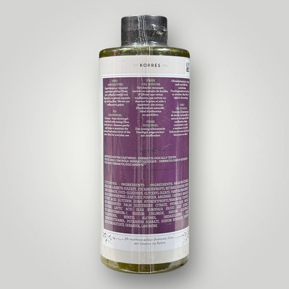 Gel de ducha Korres de oliva e higo griego puro, 13,53 fl oz. Nuevo y precintado Foto 2 de 3