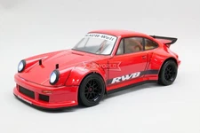 RC 1/10 PORSCHE 930 TURBO RWB Brushless AWD Street Car w/ LED 40MPH -RTR- *RED*