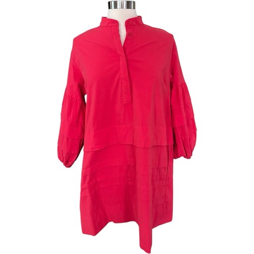 Tuckernuck Pomander Place Dress Womens Medium Red Chelsea Long Sleeve - Picture 2 of 17