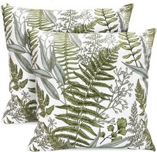 Decorative Throw Pillow Covers 20x20 inch Set of 2, Super Soft Olive Green