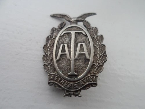 Very Rare WW2 Air Transport Auxiliary ATA Numbered Pilot    Enamel Badge