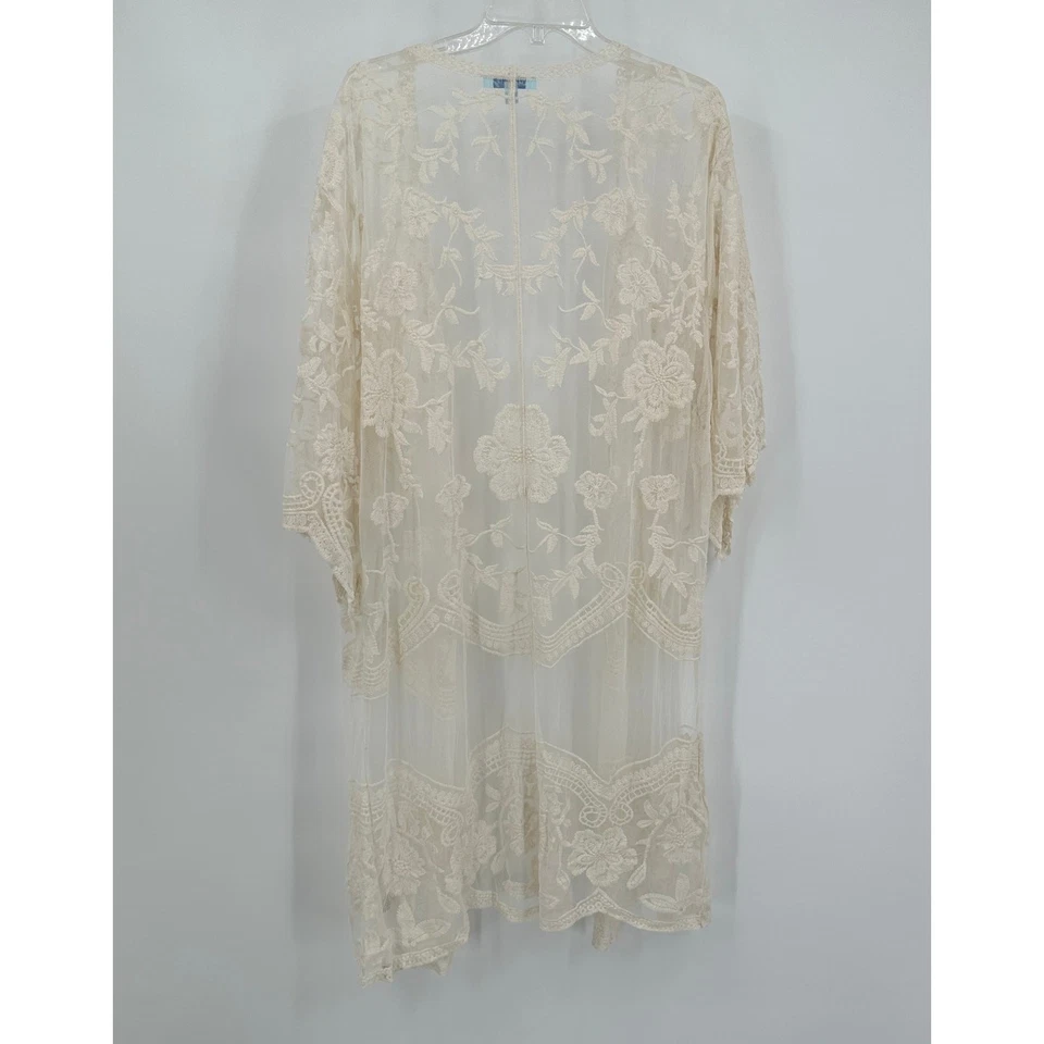 Cárdigan kimono She And Sky para mujer S/M bordado boho festival plumero Foto 2 de 4