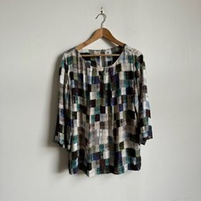 KIN by JOHN LEWIS Parachute 3/4 Sleeve Colorblock Blouse - Size 18