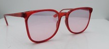 Vintage Graduate Red Oval Horn-Rimmed Sunglasses Hong Kong FRAMES ONLY