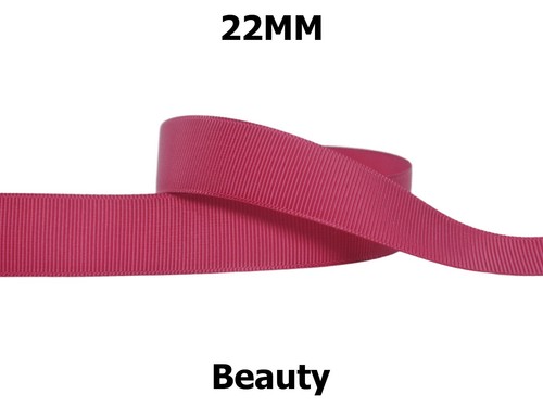 5yds~~22mm Red Wine Burgundy Coral Rose Grosgrain Ribbon 14 COLOURS U PICK - Picture 3 of 15