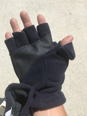 WIND RIVER GEAR Convertible Mitt Fingerless Fishing Windblock Gloves XL Blue Wind River Simms