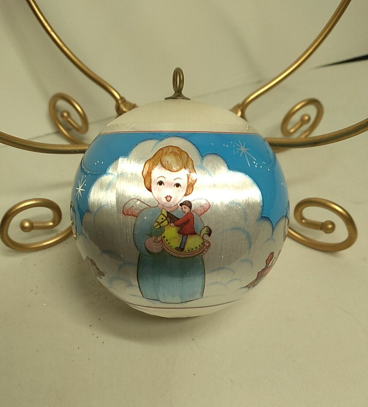 House of Gobel Angels in Toyland Christmas Round Ornament 3"  1980