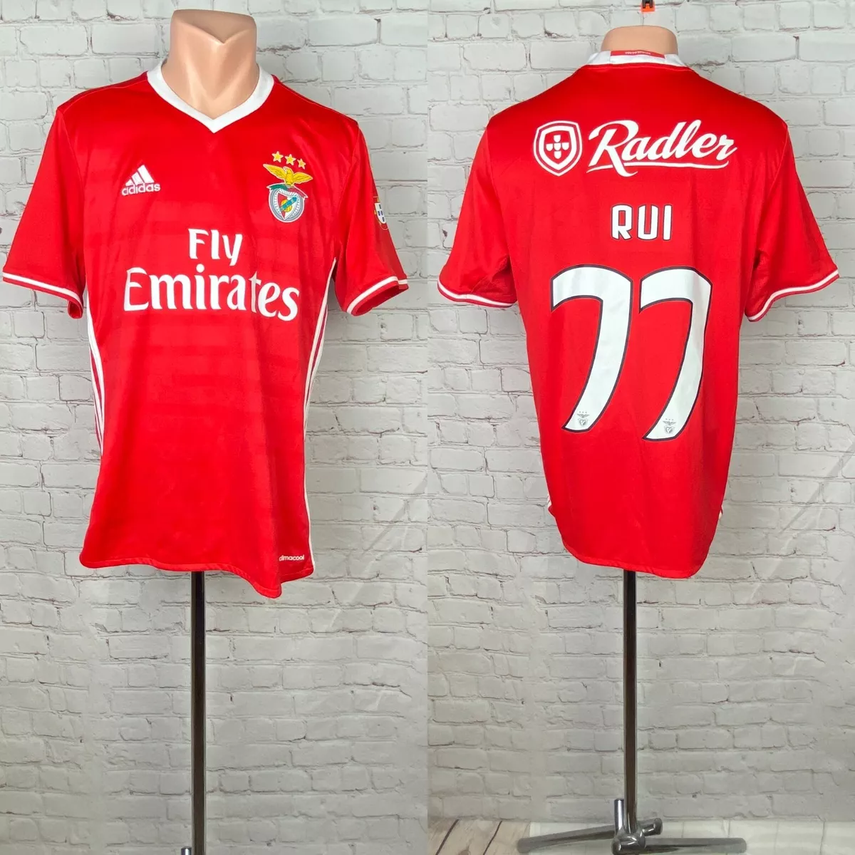 Football soccer SL Benfica Home 2016/2017 Adidas jersey Men&#039;s Rui #77 M | eBay