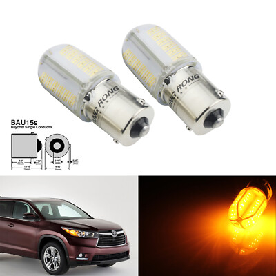 2x Gelb COB Birne Auto Signallicht Rück Blinker Front/Rear direction indicator