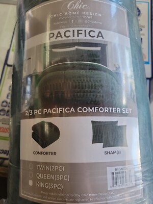 Chic Home Design Pacifica 3 PC King Comforter Set