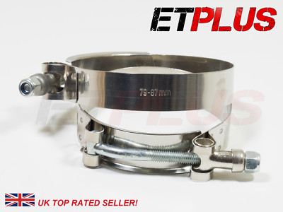 ETPlus T-Bolzen Schlauchschelle Schelle Edelstahl Auspuff Schraube Schwerlast 79mm-87mm 3''
