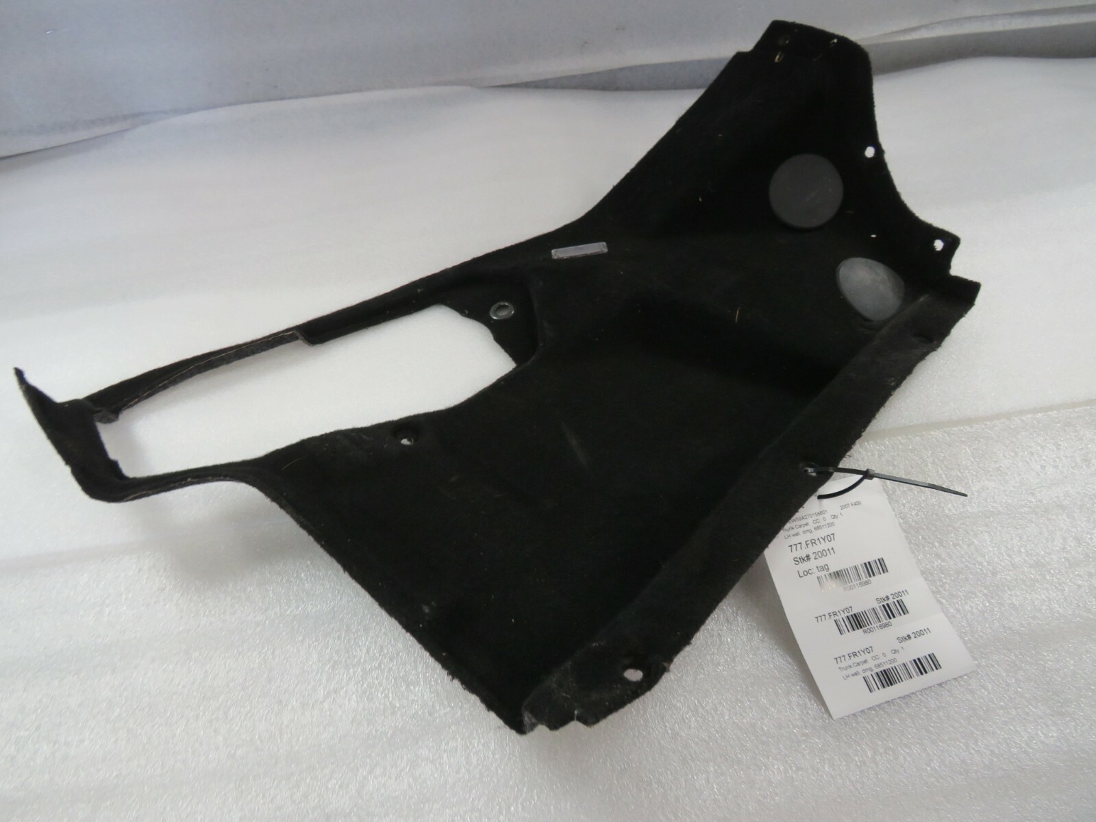 Ferrari F430, Front Trunk Carpet, LH Panel, Non C/D Option, Used, P/N 68511200
