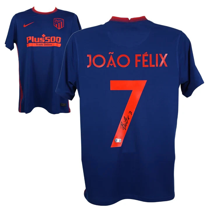 Atlético de Madrid アトレティコ　アルトゥールフェルメールユニ Joao Felix Signed Atletico Madrid Away Soccer Jersey #7 with