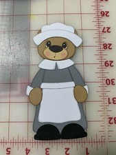 Pilgrim Bear scrapbook premade paper piecing