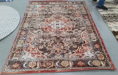 BROWN / RUST 5'-3'' X 7'-6'' Back Stain Rug, Reduced Price 1172763524 BIJ648D-5