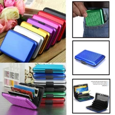 Aluminum Metal Wallet Business ID Credit Card Case Holder Anti RFID Scanning USA