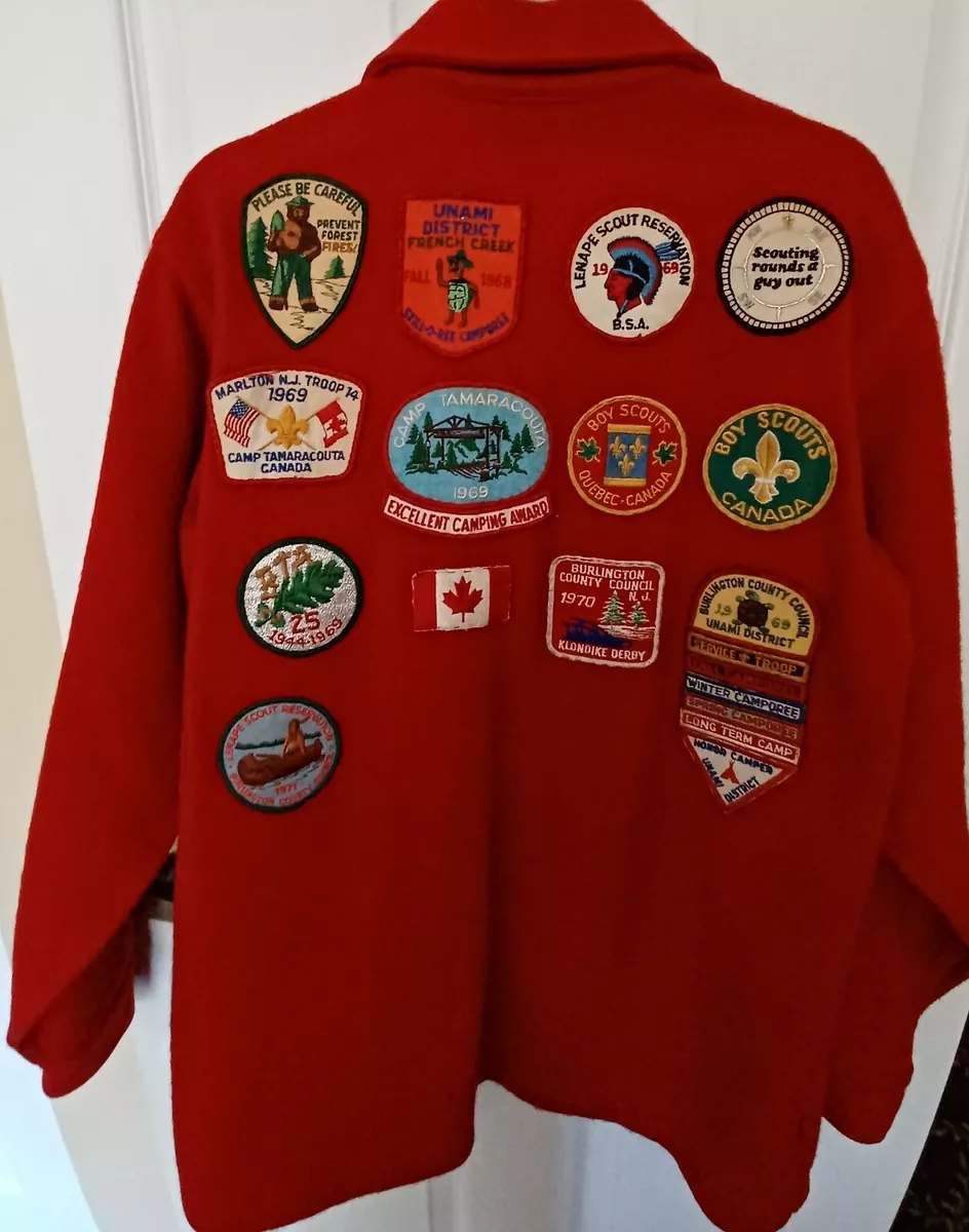 Boy scout red shop wool jacket